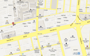Oishi Ramen, Nam-gu Map